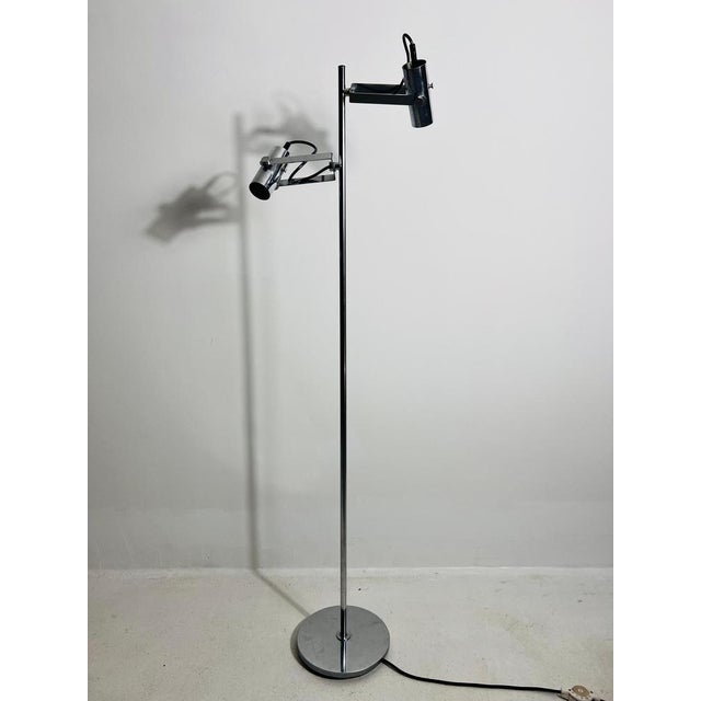 Midcentury Modern German Chrome Floor Lamp, 1970s For Sale - Image 4 of 14