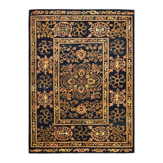 Modern Hand-Knotted Area Rug - Black, 6' 5" x 8' 10" For Sale