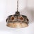 Mid-Century Cool Umber Glazed Ceramic Pendant Chandelier With Amber Glass Detail For Sale - Image 12 of 15