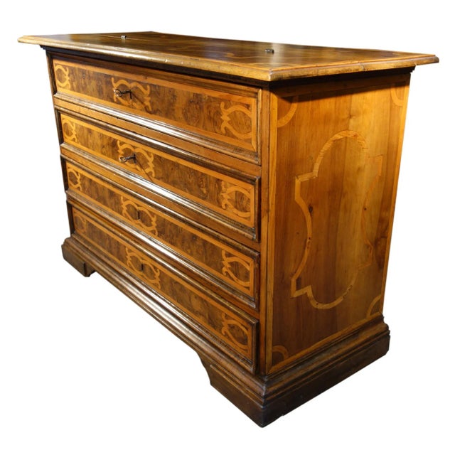 17th Century Late 17th Century Louis XIV Italian Walnut Scrittorio Con Scarabattolo, Burl & Inlay For Sale - Image 5 of 12