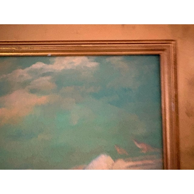 1980s Vintage Skyscape Oil Painting on Canvasboard For Sale - Image 5 of 11