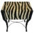 Vintage Zebra Motif Desk Table With Drawer For Sale - Image 4 of 11