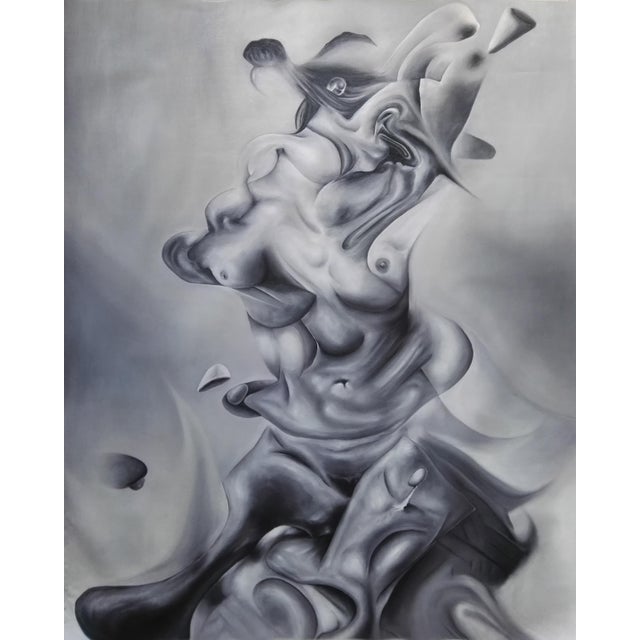 Black Stefano Mazzolini, Maest, 2004, Oil on Canvas For Sale - Image 8 of 8