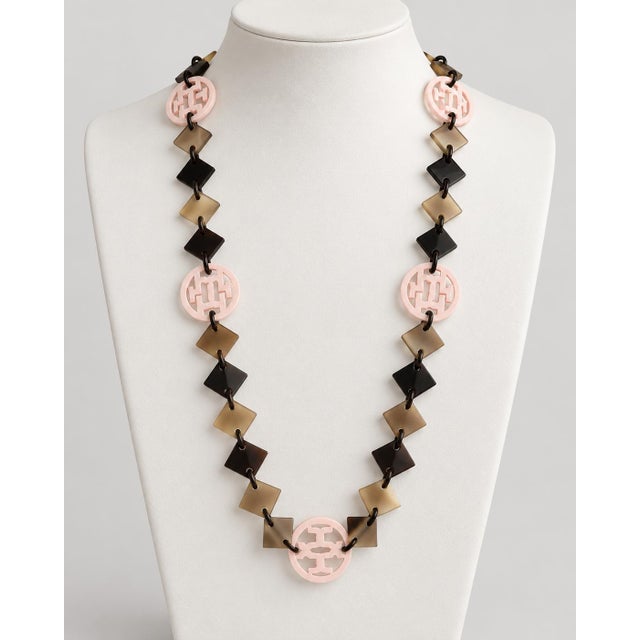 Hermès Buffalo Horn & Lacquer Long Collar Necklace For Sale In New York - Image 6 of 7