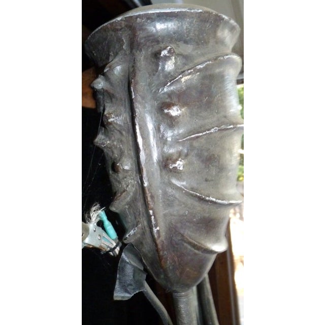Metal Monumental Hollywood Studio Torch Sculpture Attributed to Tim Burton's Planet of the Apes Brutalist Syle For Sale - Image 7 of 7