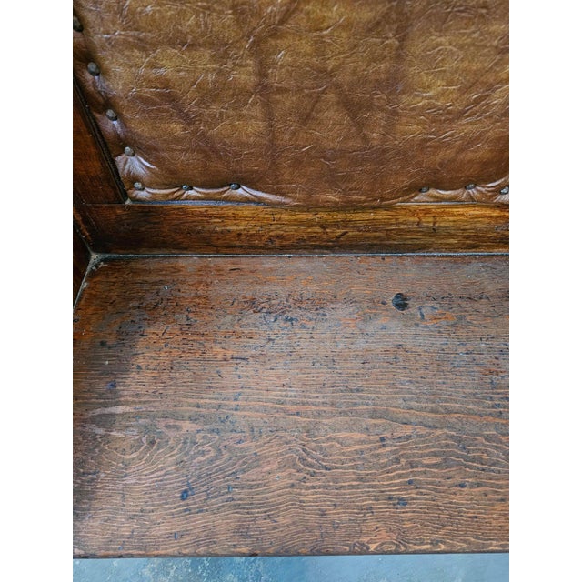 Pair of Antique Architectural Church Pew Benches, Turn of the Century Country Pine Two-Seater Settles For Sale - Image 13 of 16