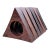 1960s Danish Modern Solid Rosewood Triangular Napkin Rings- Set of 6 For Sale