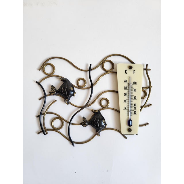 Metal Mid-Century Modern Wall Thermometer by Walter Bosse for Herta Baller, 1950s For Sale - Image 7 of 8
