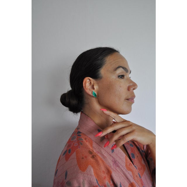 Mid-Century Sterling Silver and Enamel Ear Clips from David Andersen, 1950s, Set of 2 For Sale - Image 9 of 10