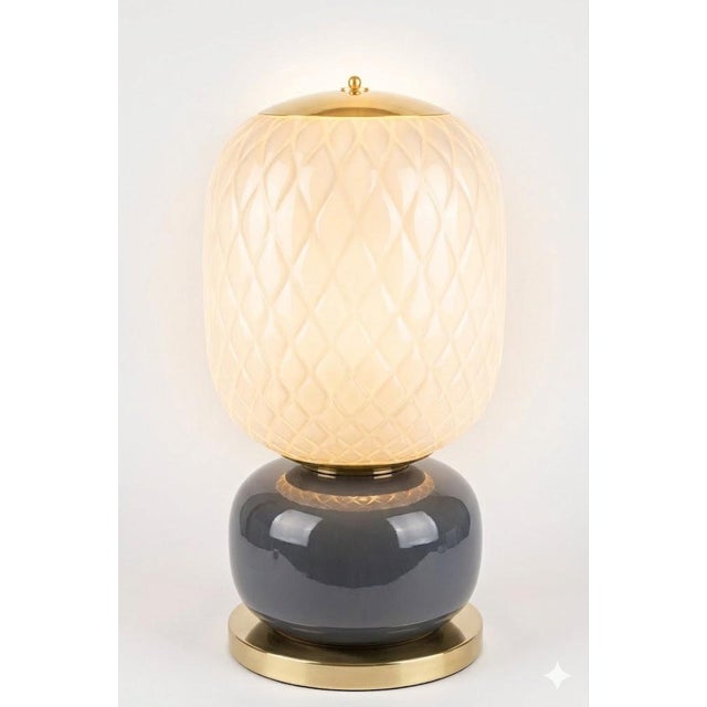 Murano Glass Table Lamps by D.M, Set of 2, in New conditions. Designed from 2000 European Plug (up to 250V).