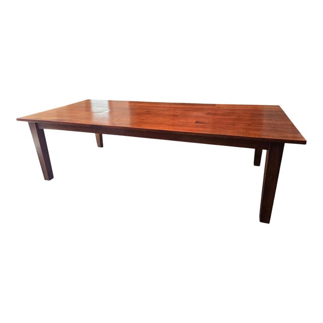 Vintage Custom Farmhouse Dining Room Table Shaker Harvest Primitive Plank Board For Sale