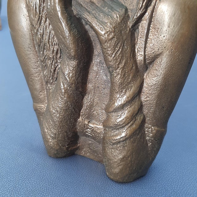 Vintage Italian Bronze Woman Double Bust Sculpture, 1960s For Sale - Image 15 of 18
