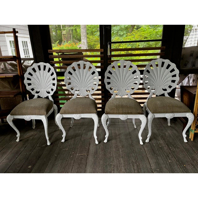 Brown Jordan Style Grotto Outdoor Dining 4 Chairs For Sale