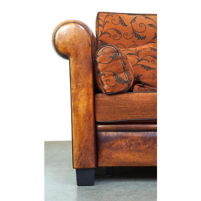 English Style Sheepskin 2.5-Seater Sofa For Sale - Image 10 of 18