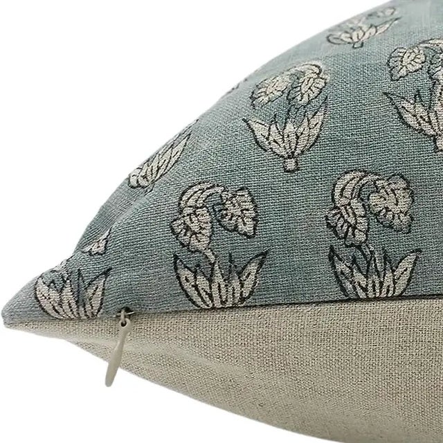 Elevate your home with the timeless charm of our block print handmade cushion cover, crafted from luxurious pure linen....