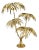 Matthew Izzo Home Gilda Antique Brass Oversized Nine Light Palm Tree Floor Lamp For Sale