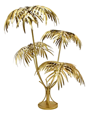 Matthew Izzo Home Gilda Antique Brass Oversized Nine Light Palm Tree Floor Lamp