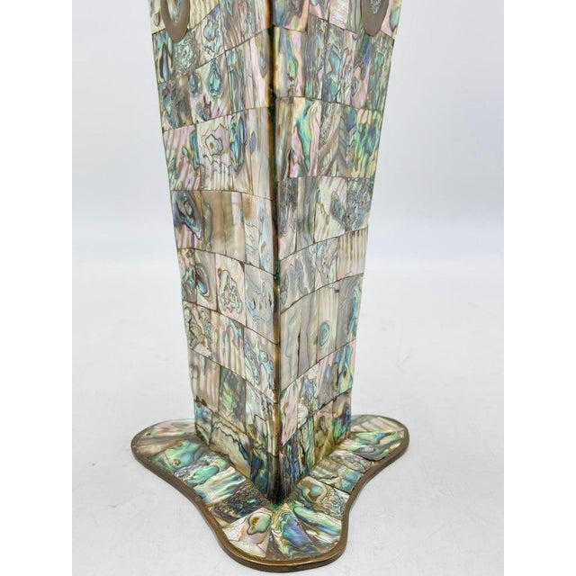 1950s Jeronimo Fuentes Abalone & Wood Inlay Toucan Pitcher, Emilia Castillo Style For Sale - Image 17 of 18