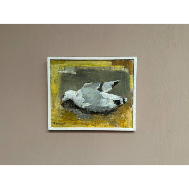 Ingeborg Stragnell, Seagull, 1960s, Oil Painting on Canvas, Framed For Sale - Image 7 of 18