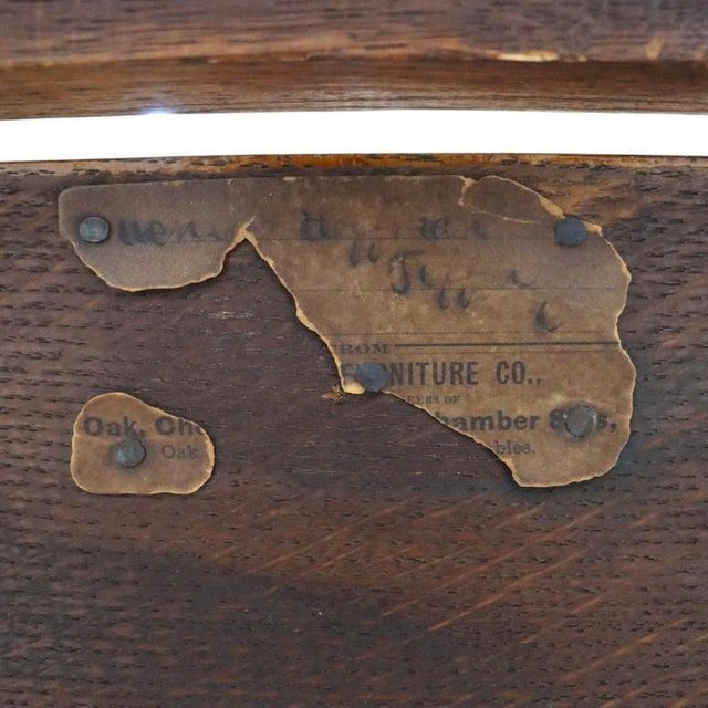 Rj Horner Carved Oak Cheval Dressing Mirror C1920 For Sale - Image 6 of 14