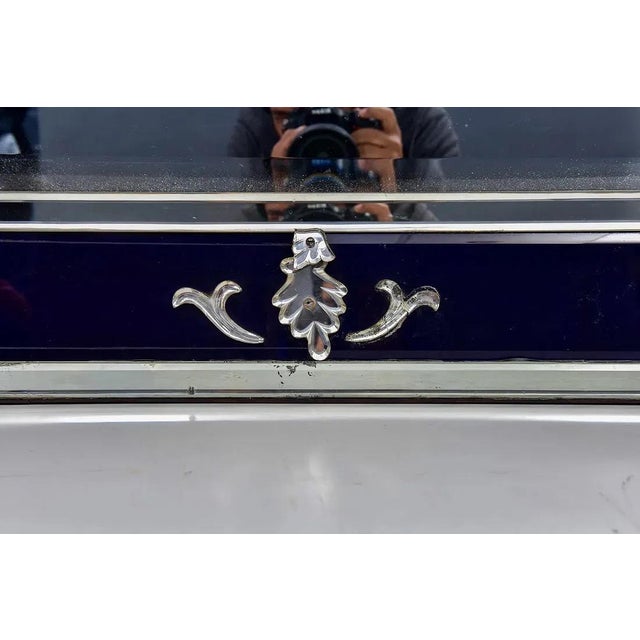 19th Century French Eglomisé Venetian Etched Wall Mirror For Sale - Image 9 of 14