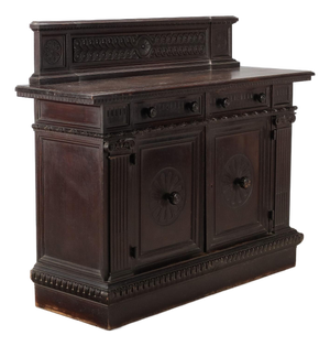 Neo-Renaissance Style Walnut Sideboard
