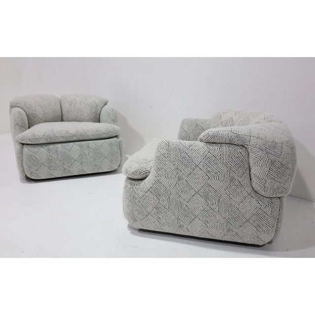 Super comfortable Confidential lounge chairs by Alberto Rosselli for Saporiti. We have newly upholstered in a black and...