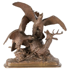 Sculpture in Patinated Bronze attributed to Christophe Fratin