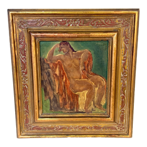 Henri Burkhard (American, 1892–1956) — Nude, Oil on Masonite