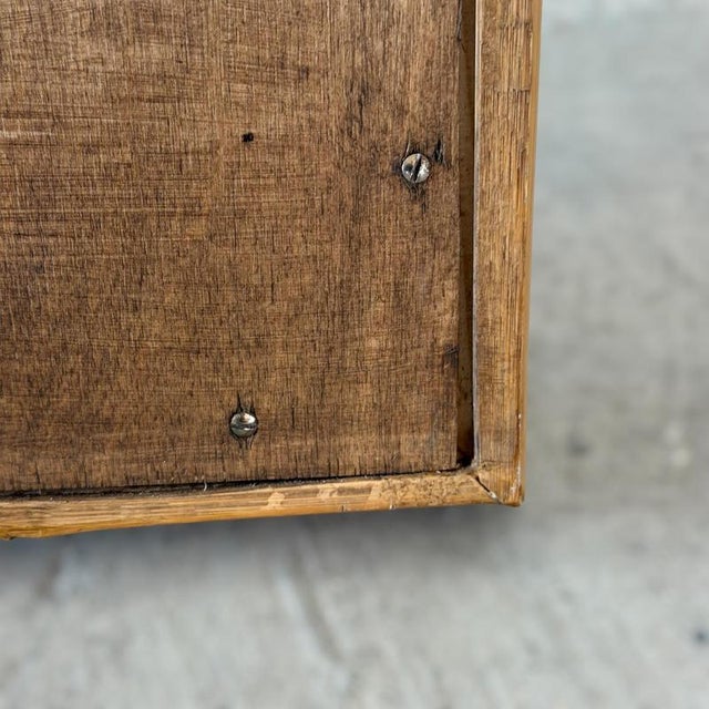 Vintage Italian Bamboo Wall Mirror with Beveled Glass, 1940s For Sale - Image 9 of 12