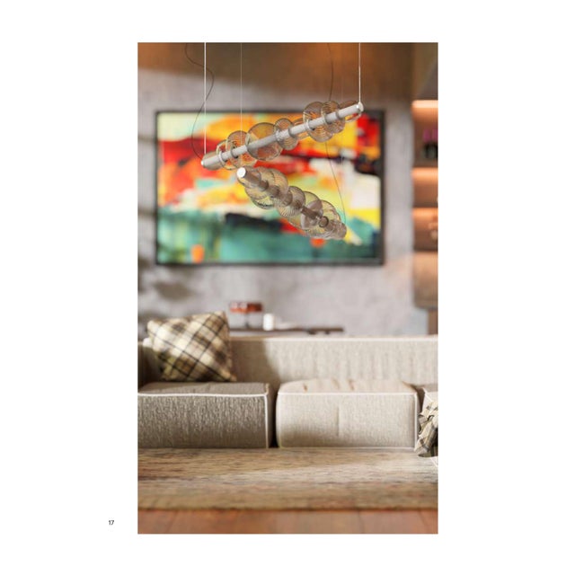 Modern Murano Glass Chandelier, Clear + Smoke - Playground by Oggetti For Sale - Image 3 of 5
