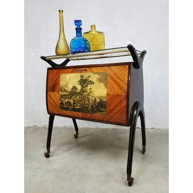 Mid-Century Modern Mid-Century Modern Italian Cocktail Bar Cabinet by Cesare Lacca For Sale - Image 3 of 7