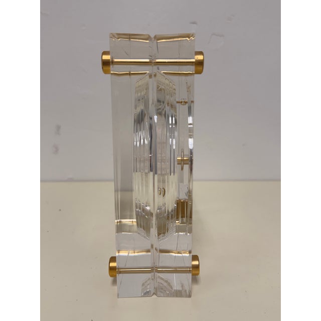 Late 20th Century Seiko Lucite Skeleton Clock For Sale - Image 5 of 12