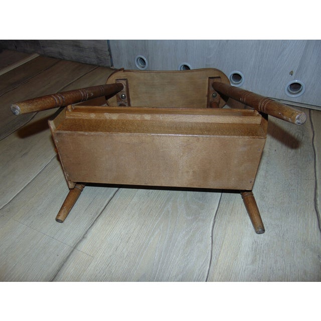 Vintage Wooden Shoe Shine Cabinet, 1960s For Sale - Image 3 of 9
