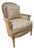 Wesley Hall Louis XVI Style Upholstered Bergère Chair For Sale