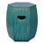 Chinese Hexagon Bamboo Theme Turquoise Green Ceramic Clay Garden Stool For Sale