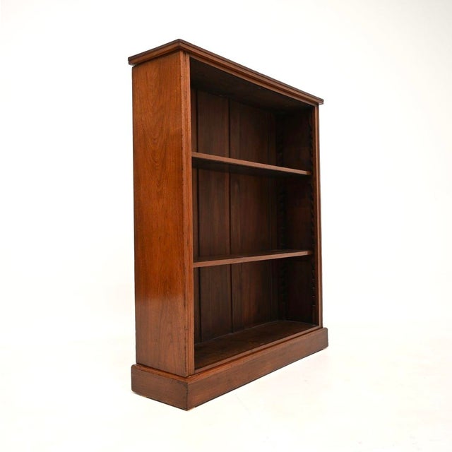 Antique Victorian Open Bookcase, 1860 For Sale - Image 3 of 11