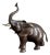 Large Mid-20th Century Brass Elephant Sculpture W/ Bronze Patinated Finish For Sale