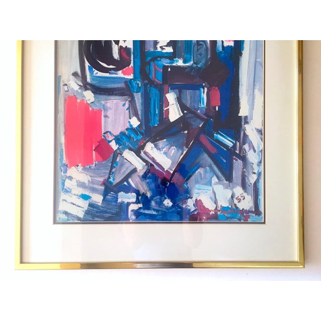 Mid-Century Modern Hans Hofmann Vintage 1968 Mid Century Modern Abstract Expressionist Framed Collector's Lithograph Print " Exuberance " 1955 For Sale - Image 3 of 13