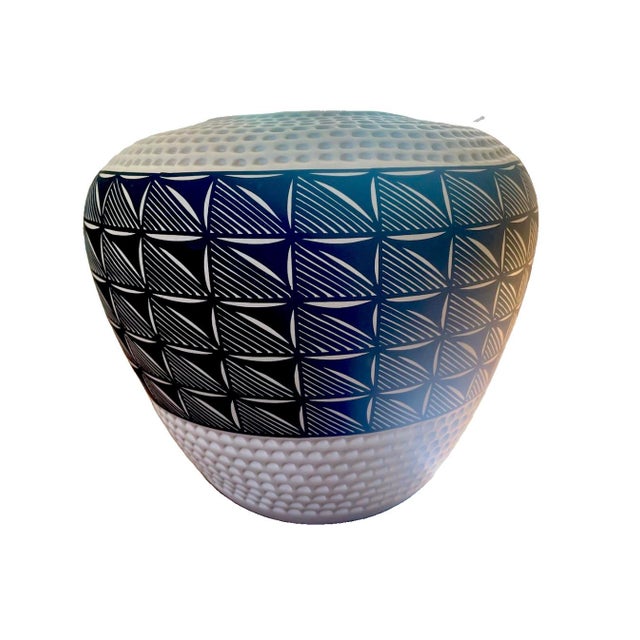 Offered is a spectacular, authentic vintage hand-coiled art pottery vase by acclaimed Acoma Pueblo artist Katherine...