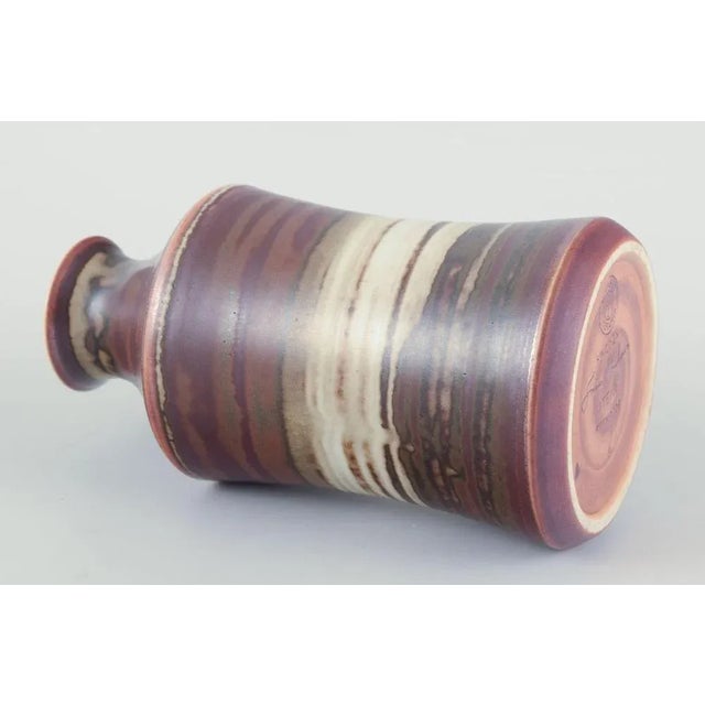 Brownish Glazed Stoneware Vase by John Andersson for Höganäs, 1970s For Sale - Image 6 of 8