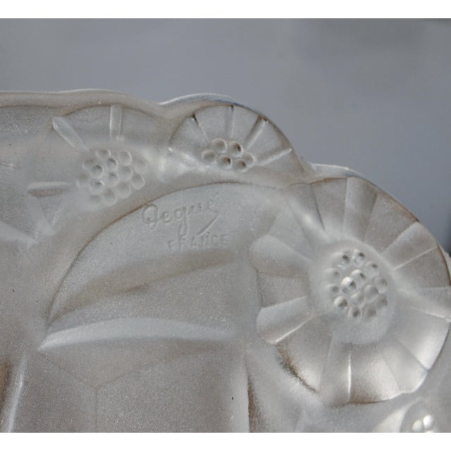 French Art Deco Pendant Light by Degue 1920s France - 2 Available For Sale - Image 9 of 12