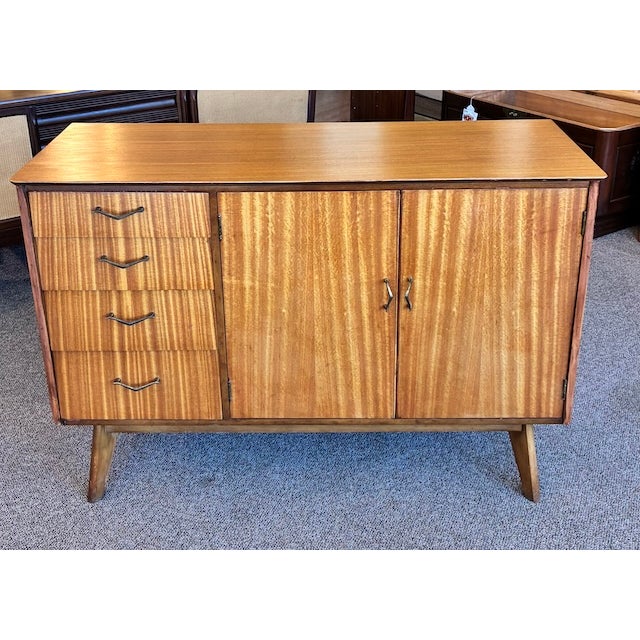 Mid Century Modern Teak Sideboard by Remploy, UK c.1950 UK Import - Classic Retro 1950s Design - UK Import 48" Wide x 18"...