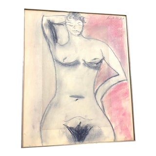 Vintage 20th Century Nude Portrait For Sale