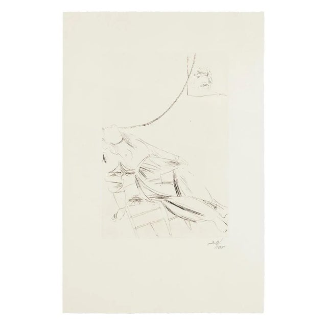 The Scene of Oedipus king is an original etching realized by Giacomo Manzù in 1968. Recolin Press inc New York, Officina...