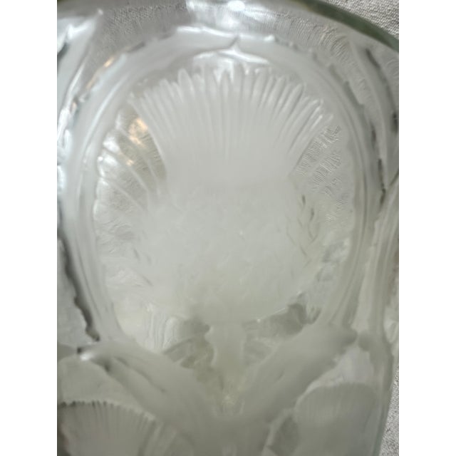 Transparent Vintage Lalique Thistle Bowl For Sale - Image 8 of 11