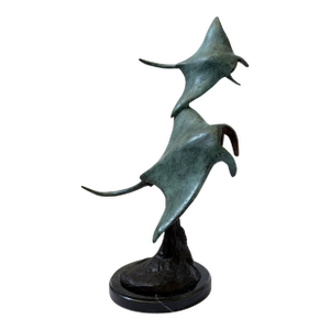 Mantas in Flight - Bronze Sculpture