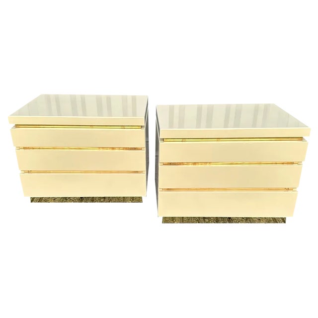 Vintage Bedside Tables by Jean Claude Mahey, 1960s, Set of 2 For Sale