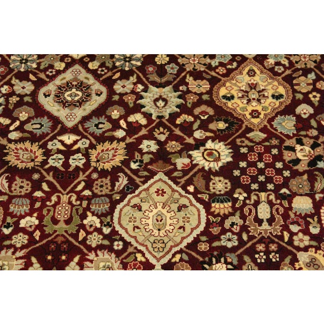 Shabby Chic 1990's Tabriz Pak-Persian Red/Gold Wool Rug - 4'1'' X 6'1''V For Sale - Image 4 of 9