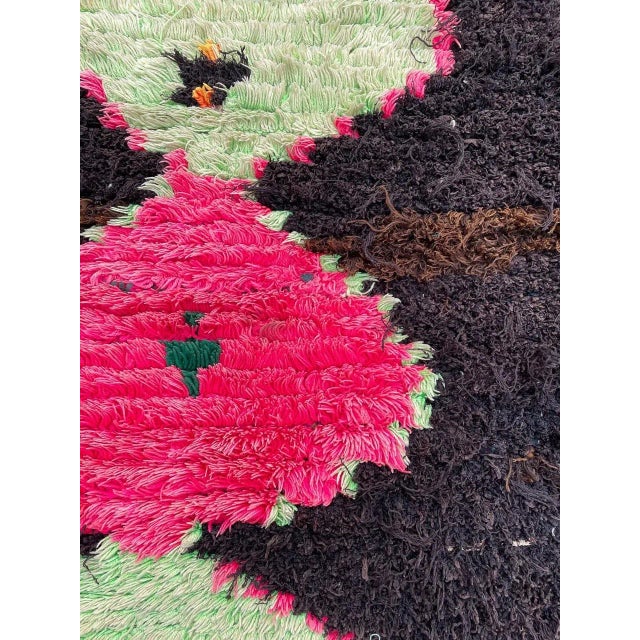 Tribal 1980s Traditional Moroccan Berber Boucherouite Vintage Rug For Sale - Image 3 of 8